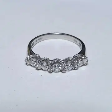 GSTV Pt 공중 세팅 화이트 다이아몬드 반지 13호