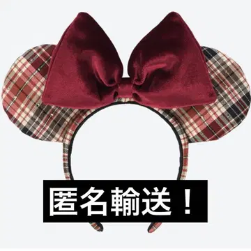 디즈니 머리띠 미니 체크 레드 신상