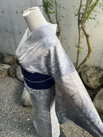 오시마 명주 댓잎 패턴 사가비제
