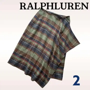 새상품 랄프 로렌 RALPHLUREN 랩 스커트 체크 가을/겨울 울