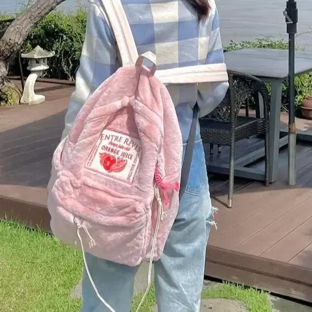 앙트레브 오렌지 퍼 백팩