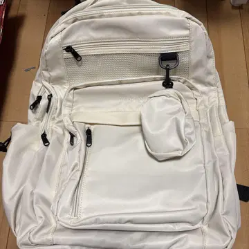 화이트 나일론 백팩 대용량