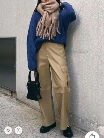 F/LEATHER CARGO PANTS