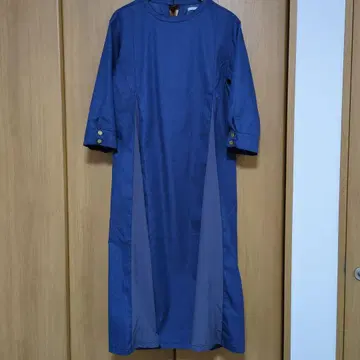 데님풍 긴팔 칠부 롱 원피스 미사용 새상품