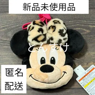 택 포함 새상품 미니 마우스 숄더백 TDR 레오파드 무늬 브라운