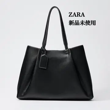 완판템 ZARA 핀턱 포함 쇼퍼 토트백 택 포함 새상품 블랙