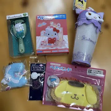 6종 세트 헬로키티 시나모롤 쿠로미 포차코 폼폼푸딩 마이멜로디