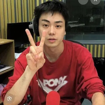 스다 마사키 착용 포니 PONY 긴팔 티셔츠 의류 빨간색 L 90s