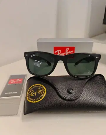 RayBan 기무라 타쿠야 WAYFARER 매트 블랙/라이트 그레이