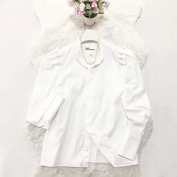 느와르 케이 니노미야 숄더 펄 장식 블라우스 긴팔 셔츠 화이트 S