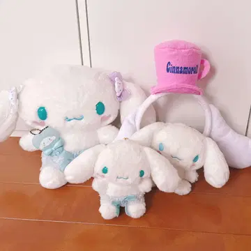 시나모롤 봉제 인형 머리띠 세트