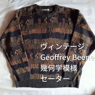 [ 빈티지 ] Geoffrey Beene 기하학 패턴 니트 스웨터