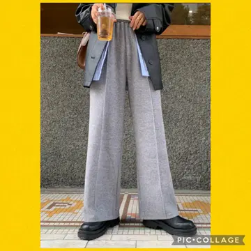 blate 착용감 최고 뉴앙스 릴랙스 와이드 팬츠