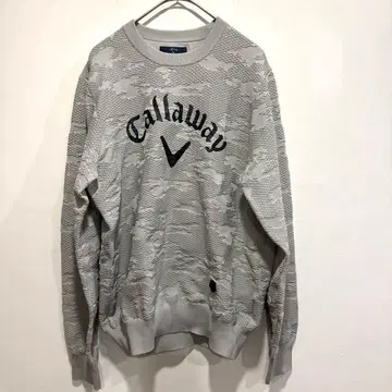 새상품급 Callaway 그레이 구름 패턴 자카드 발수 니트 M