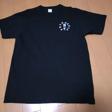 용 프린트 T셔츠 블랙