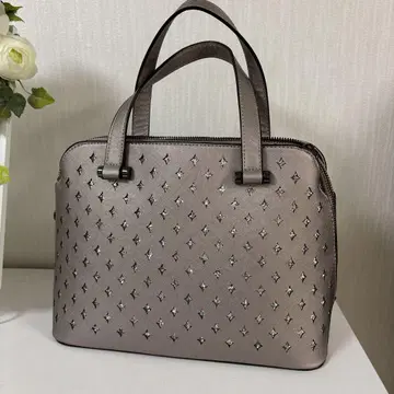 파누엘 실버 다이아몬드 패턴 핸드백