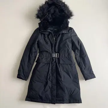 고급 Theory 띠어리 3way 다운 코트 퍼 벨트 포함 블랙 S