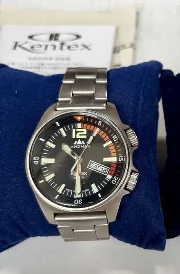 남성용 손목시계 켄텍스 kentex 랜드맨 작동 중