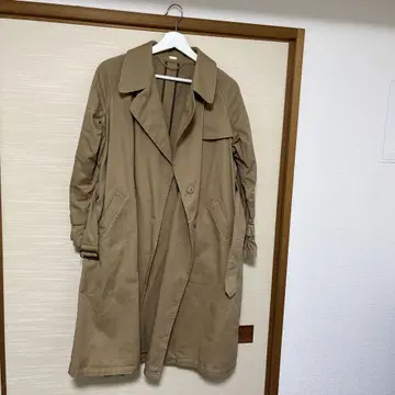 베이지 트렌치코트 롱 기장