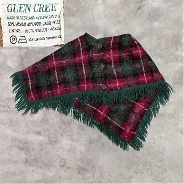 60's 빈티지 구제 의류 스코틀랜드제 GLEN CREE 모헤어 판초