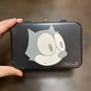 1986 FELIX THE CAT 캔 케이스 소품함 필릭스 레트로