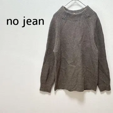 no jean 긴팔 니트 M 브라운 계열 울 혼방 하이넥 심플 가을/겨울