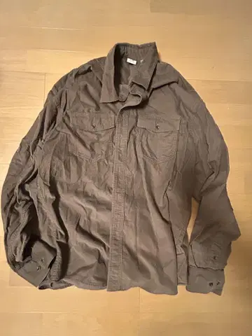 AIGLE 브라운 긴팔 셔츠 XL