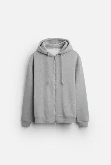 ZARA 지퍼 후디 그레이멜란지
