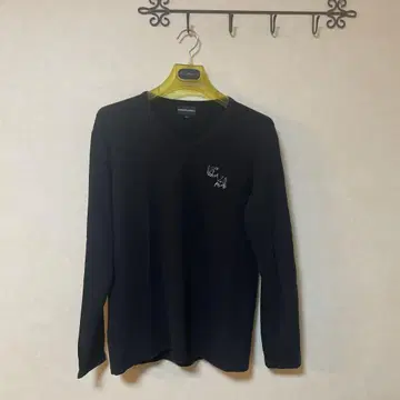 EMPORIO ARMANI 블랙 긴팔 티셔츠 XL