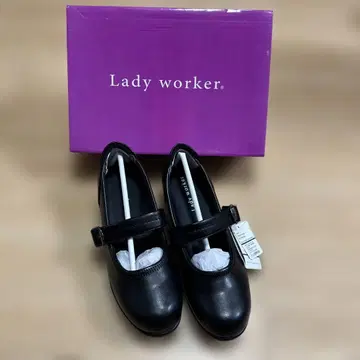 레이디 워커 블랙 스트랩 슈즈 미사용