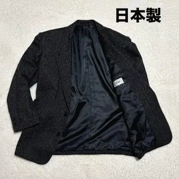 일본제 구제 의류 SHABANY 트위드 테일러드 자켓 다크 그레이 M