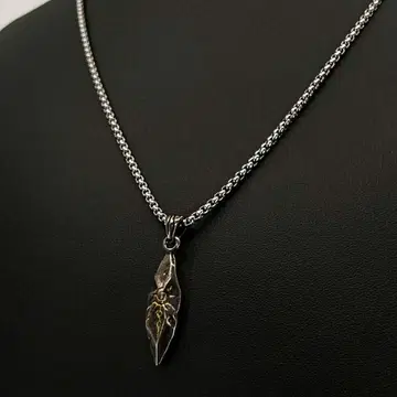 빈티지 실버 로프 체인 목걸이 펜던트 룬