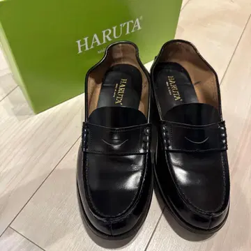 HARUTA 천연 가죽 로퍼 3048 블랙 26cm
