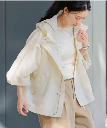 프레임워크 린넨 PL 타서 후드 숏 블루종 36