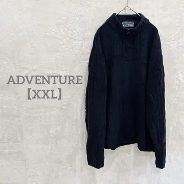익명 배송 ADVENTURE [ XXL ] 하프 지퍼 스웨터 긴팔 니트