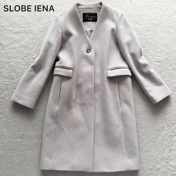 SLOBE IENA super100's 울 노카라 롱 코트
