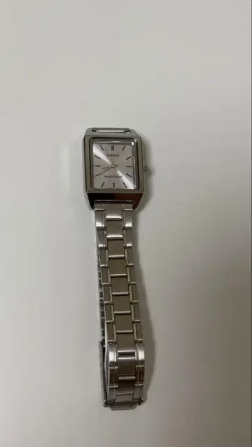 CASIO 실버 아날로그 시계