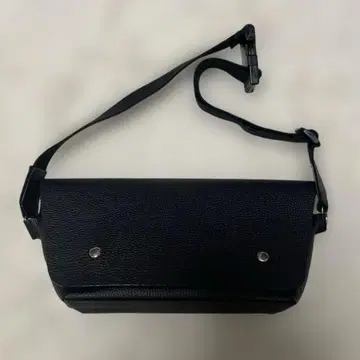 하시모토 상사 블랙 가죽 숄더백