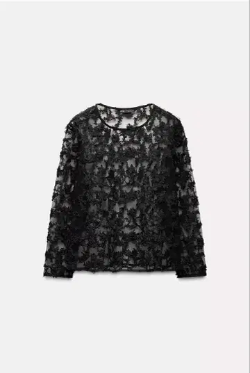 [ 새상품, 미사용 ] ZARA 텍스처 원단 상의 브라운 블랙