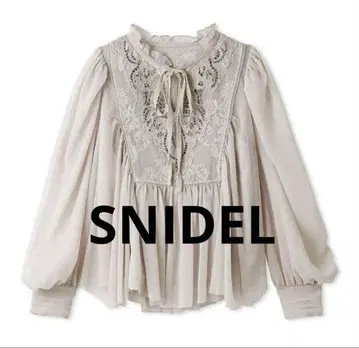 스나이델 자수 양류 쉬폰 블라우스 SNIDEL