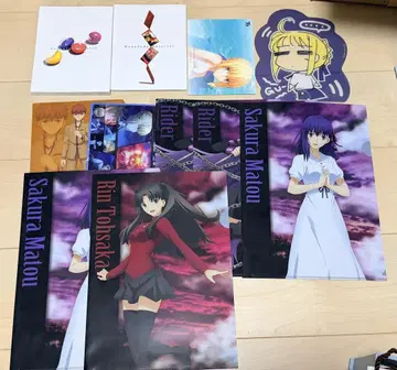 Fate 클리어 파일 엽서 부채 11점 모음 세트