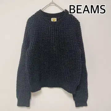 BEAMS 빔즈 긴팔 니트 스웨터 블랙