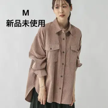 GLOBAL WORK 이지케어 코듀로이 셔츠 탁한 핑크 M 사이즈
