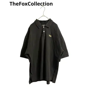TheFoxCollection 피케 셔츠 블랙 L 오버 사이즈