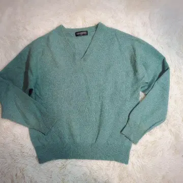 CASHMERE 그린 V넥 스웨터 M