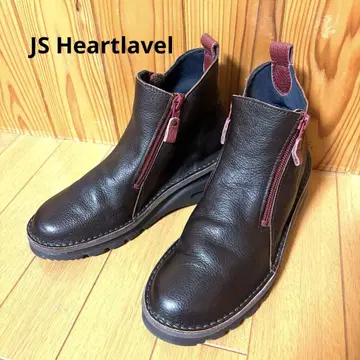 새상품급 JS Heartlavel 숏부츠 컴포트 가죽 브라운