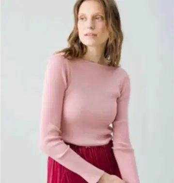 AURALEE 론 헤르만 기가 보트넥 핑크 0 사이즈 오라리