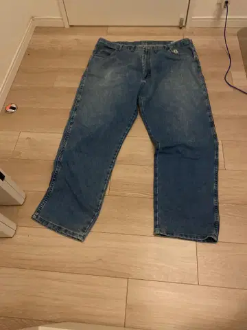 Wrangler 스트레이트 데님 팬츠 파랑
