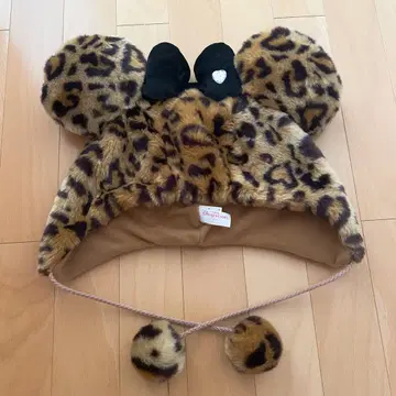 디즈니 미니 레오파드 무늬 팬캡