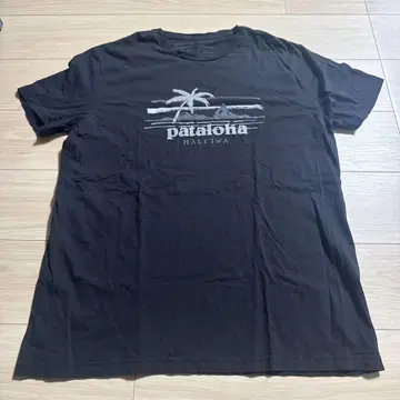 파타로하 프린트 T셔츠 블랙